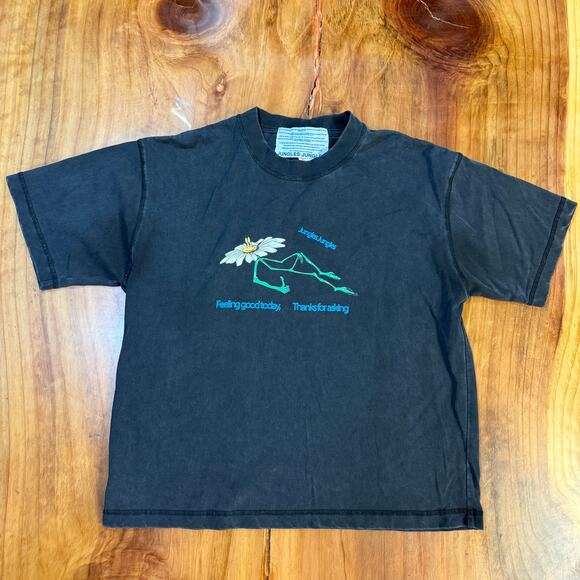 Jungles Jungles  T-shirt Small Short Sleeve Crew Thanks for asking Reversible C5 - Picture 1 of 5